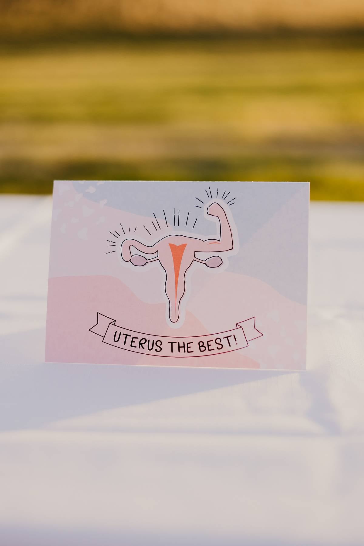 Premium Greeting card - Uterus The Best – Motherhood Milestones